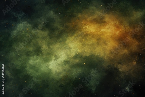 Olive nebula background with stars and sand © GalleryGlider