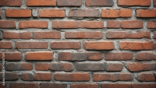 Classic Red Brick Wall Background for Websites. AI Generated
