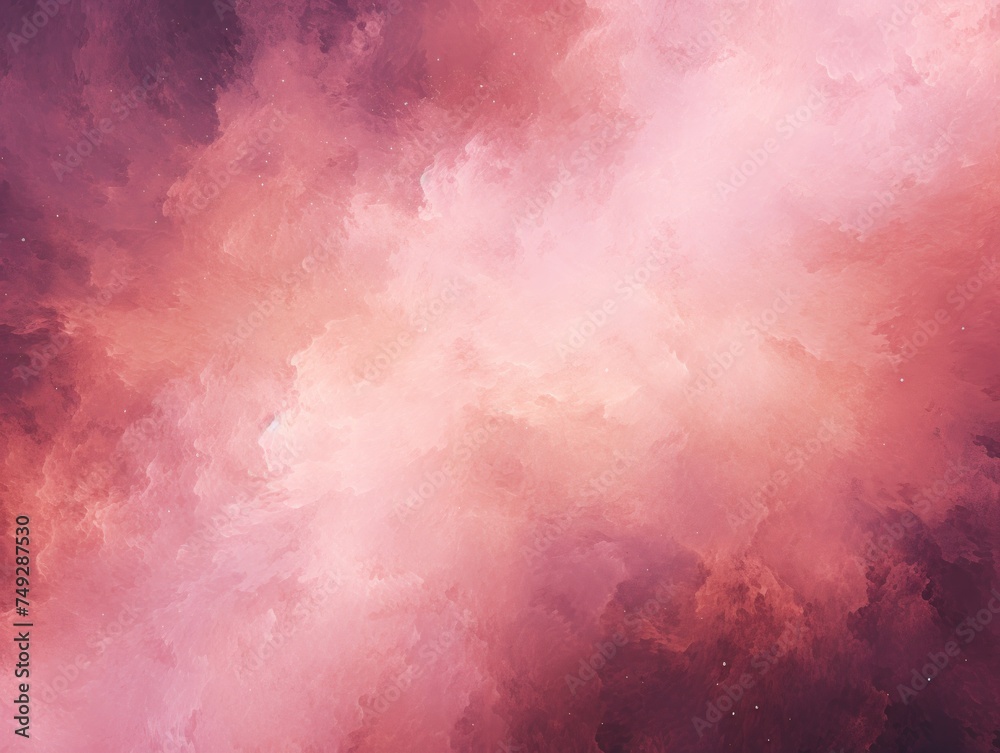 Pink nebula background with stars and sand