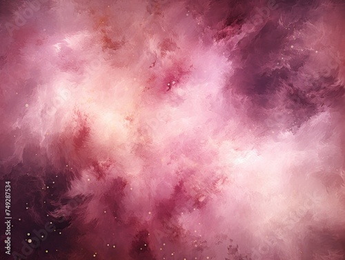 Pink nebula background with stars and sand © GalleryGlider