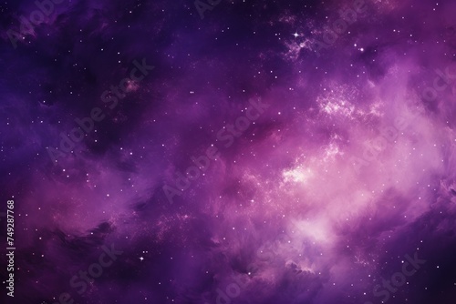 Purple nebula background with stars and sand