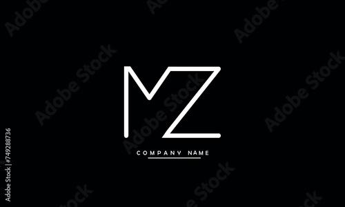 MZ, ZM, M, Z Abstract Letters Logo Monogram photo