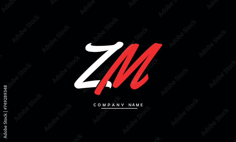MZ, ZM, M, Z Abstract Letters Logo Monogram MZ, ZM, M, Z Abstract Letters Logo Monogram