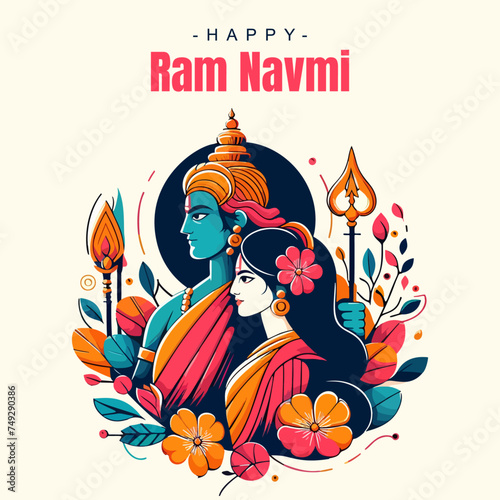 Ram Navami Social media template 