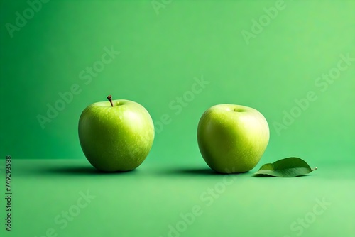 green apples on a wooden table