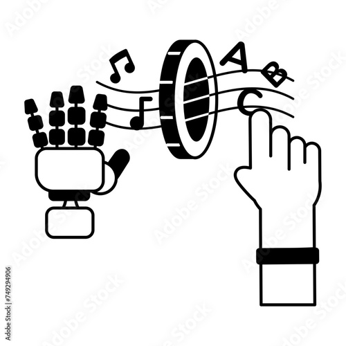 Check out glyph icon of ai music 