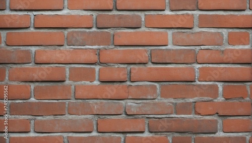 Vintage Red Brick Wall Seamless Pattern. AI Generated