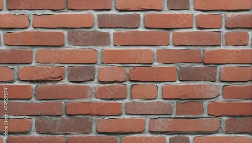 Urban Red and Brown Brick Wall Background. AI Generated