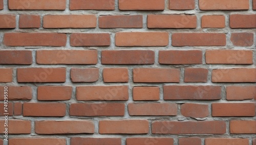 Industrial Brown Brick Wall Texture. AI Generated