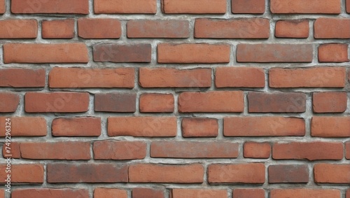 Moody Brown Brick Wall Seamless Texture. AI Generated