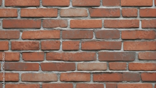 Red Brick Wall Background for Websites. AI Generated