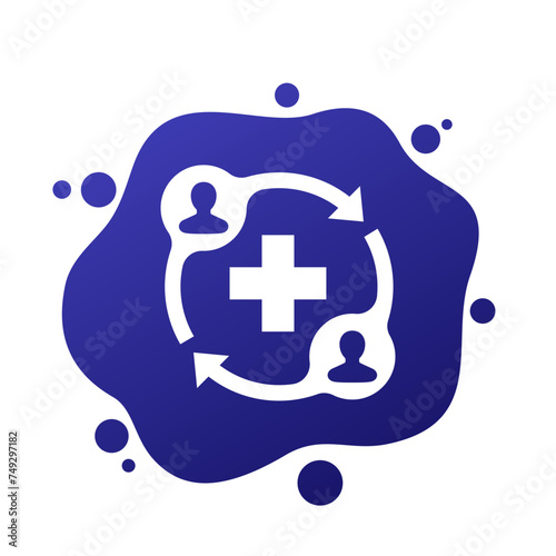 Medical referrals icon for web