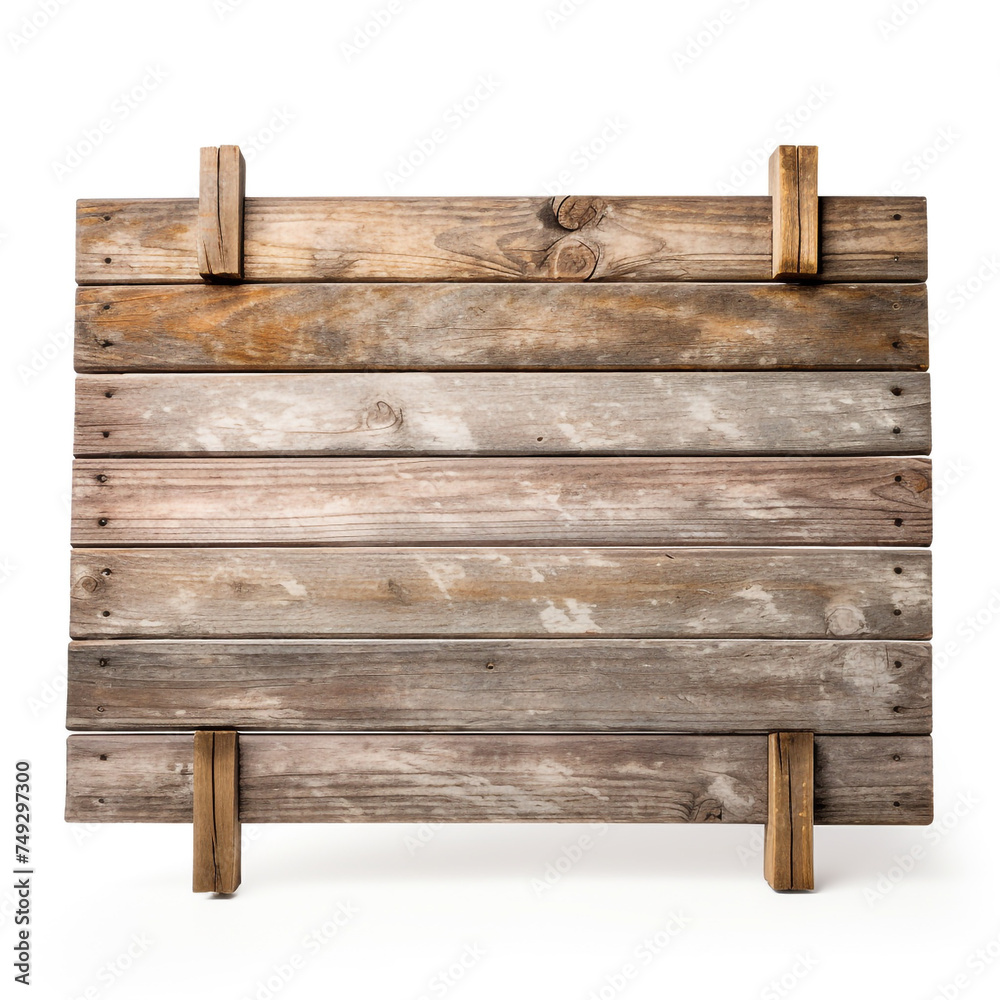 old wooden sign,multiple angles, clean white background сreated with Generative Ai old wooden sign,multiple angles, clean white background сreated with Generative Ai