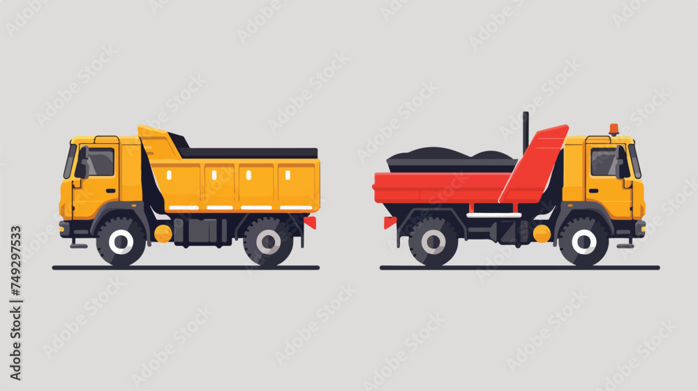 Truck icon isolated. Flat vector design.