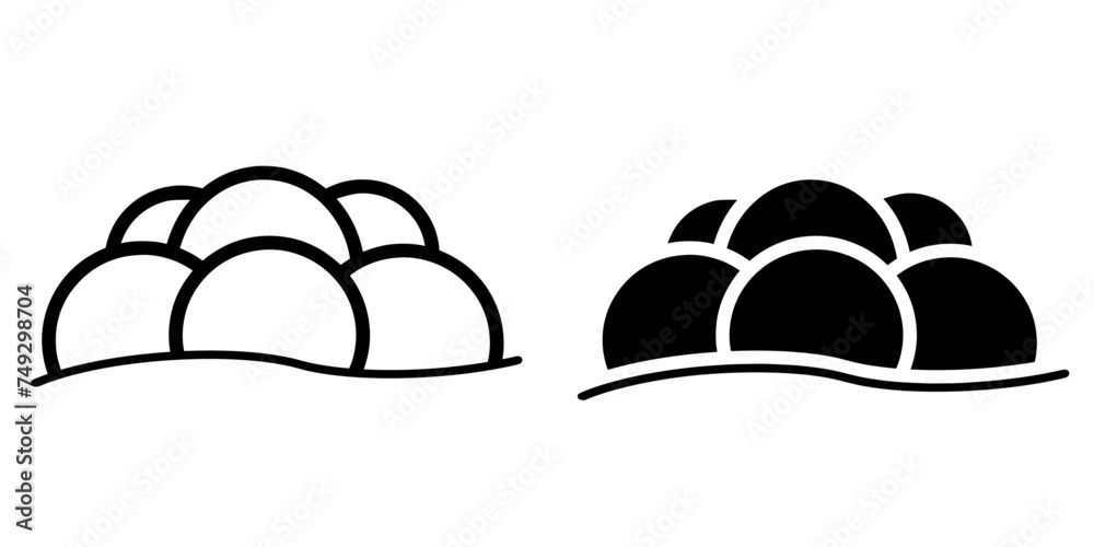 ofvs545 OutlineFilledVectorSign ofvs - black forest bollenhut vector icon . traditional german pom-pom hat . isolated transparent . black outline and filled version . AI 10 / EPS 10 / PNG . g11888 - obrazy, fototapety, plakaty 