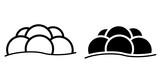 ofvs545 OutlineFilledVectorSign ofvs - black forest bollenhut vector icon . traditional german pom-pom hat . isolated transparent . black outline and filled version . AI 10 / EPS 10 / PNG . g11888