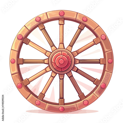 Konark wheel icon. Clipart image isolated on white 