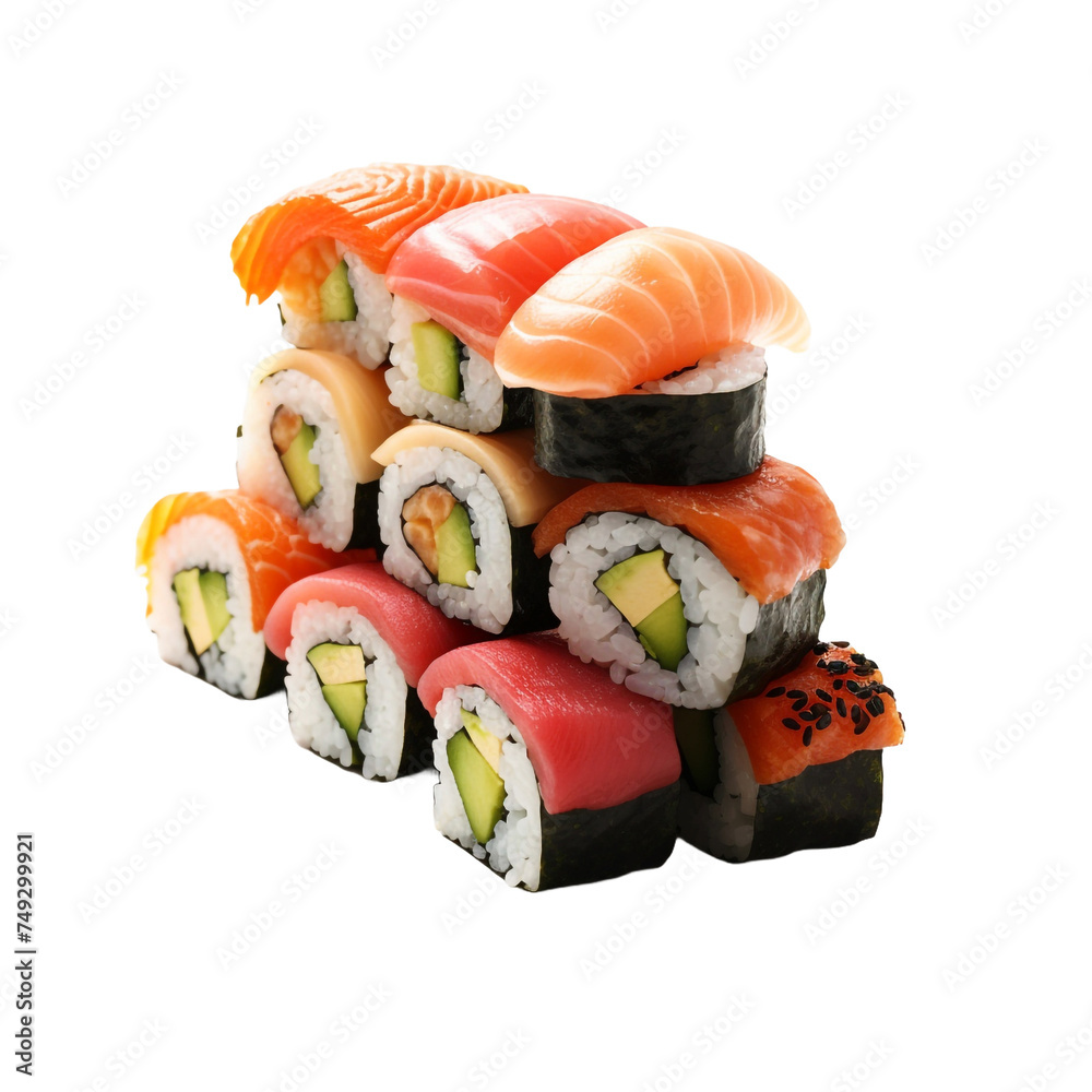 Sushi isolated on transparent background Sushi isolated on transparent background