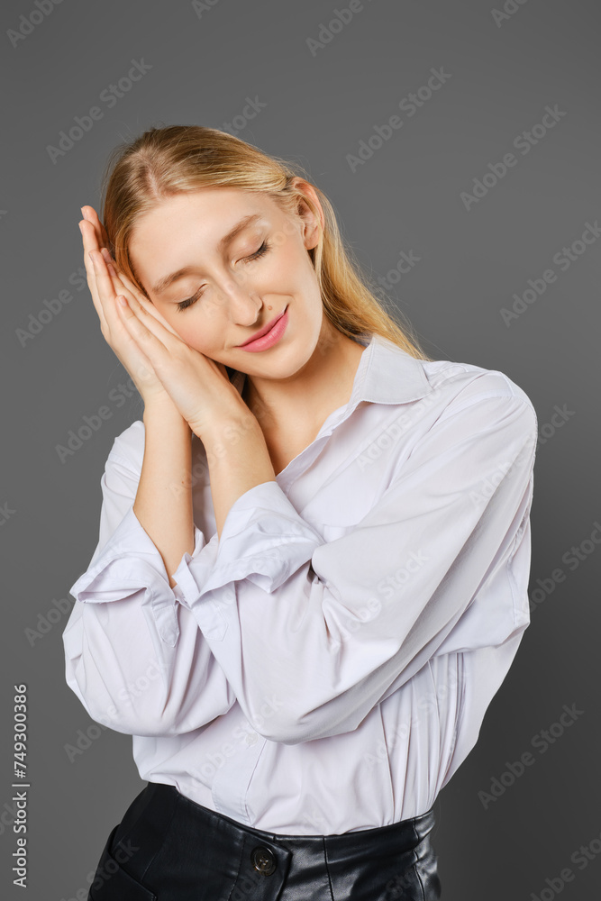 Tired and sleepy office worker concept Tired and sleepy office worker concept