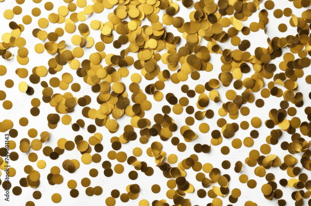 Golden Confetti Celebration on Light Background Golden Confetti Celebration on Light Background