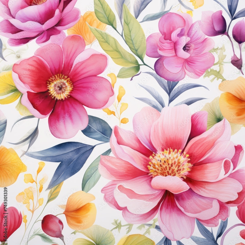 Watercolor Flowers Design Watercolor Flowers Design