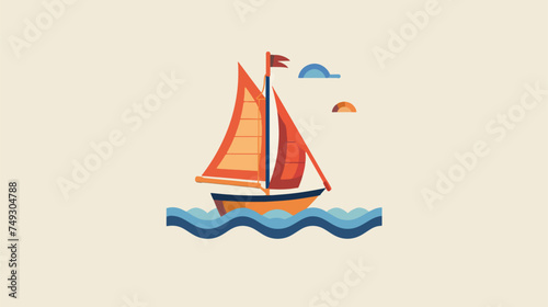 Saillustration boat icon