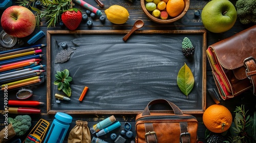 Featured in a flat lay composition on a chalkboard for Teacher's Day