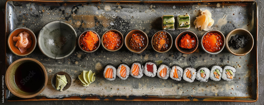 Exquisite Sushi and Sashimi Platter Presentation
Exquisite Sushi and Sashimi Platter Presentation