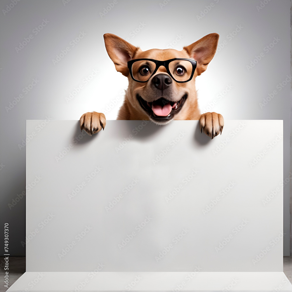 light a text space for advertising with a funny part in the form of a dog looking out at the bottom
light a text space for advertising with a funny part in the form of a dog looking out at the bottom