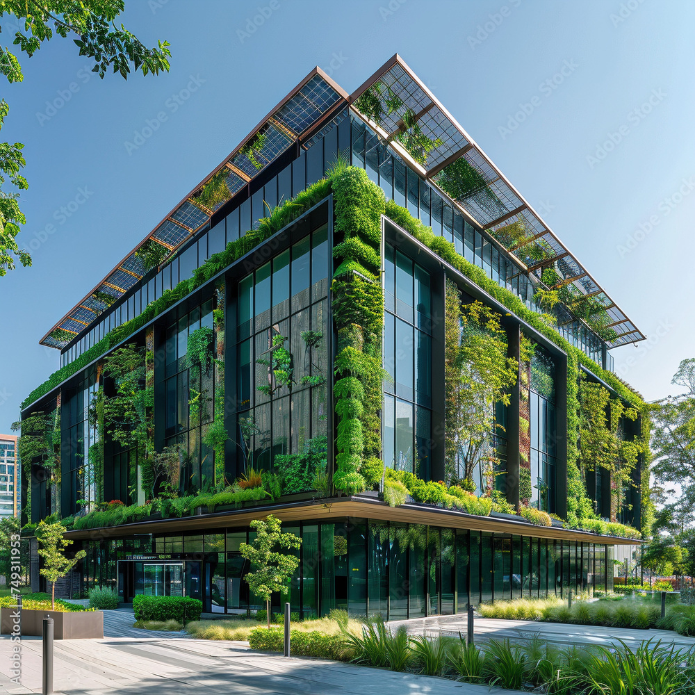 Eco-Conscious Office Building Embracing Green Features Eco-Conscious Office Building Embracing Green Features