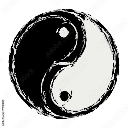  graphics black and white yin yang symbol
