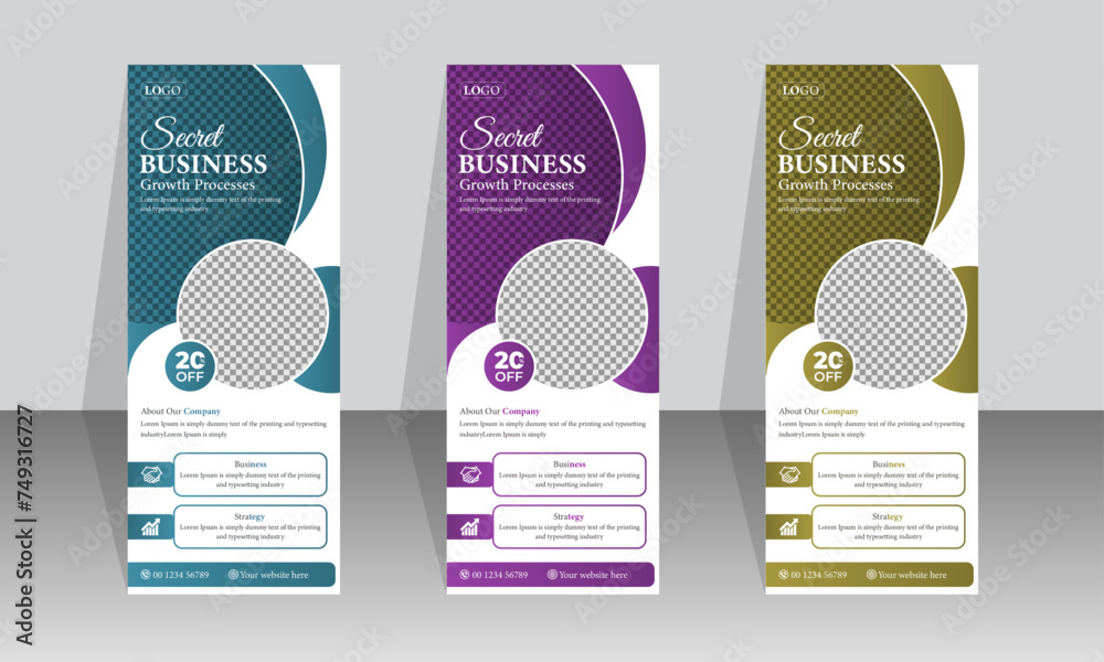 Corporate roll up banner design template
