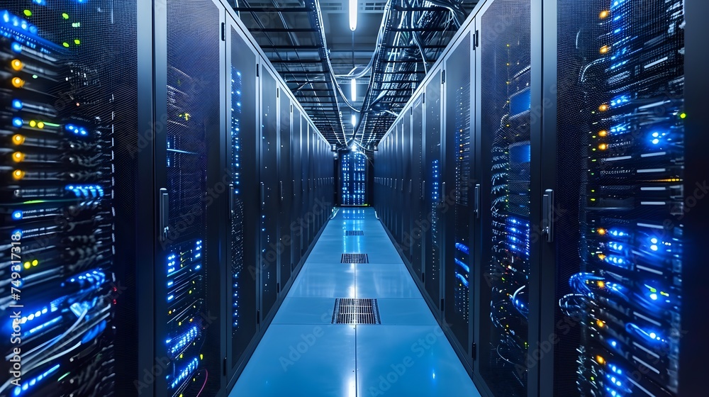 Fototapeta premium Digital Assets in the Realm of Advanced Technology and Information Storage