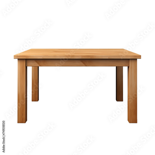 Table isolated on transparent background