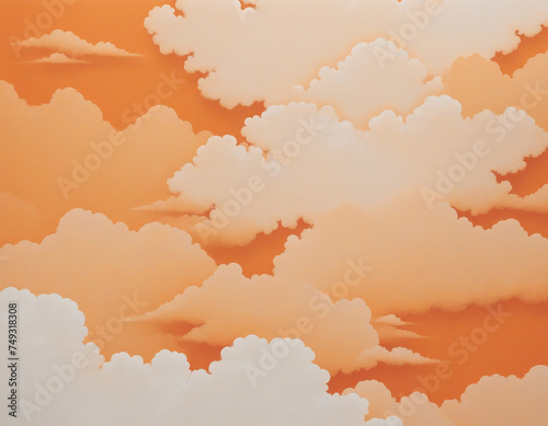 orange sky and clouds abstract clouds sunrise © Fukurou