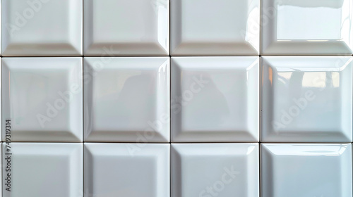  square white tiles background 