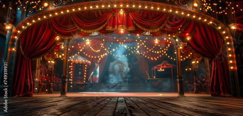 circus stage frame background