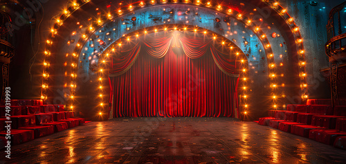 circus stage frame background