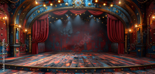 circus stage frame background photo