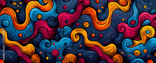 abstract doodle art illustration background