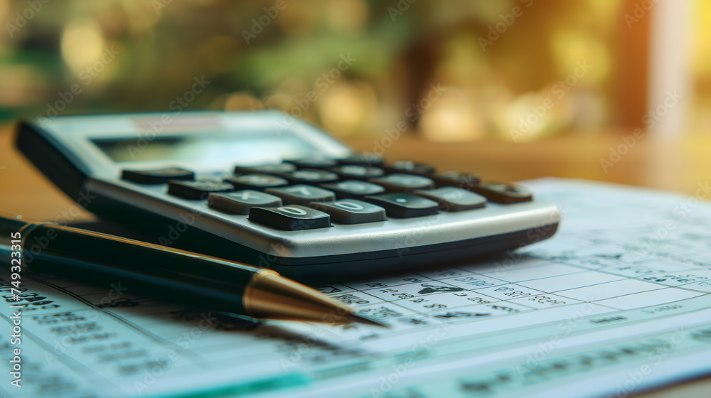 Calculator and Pen on Financial Documents Calculator and Pen on Financial Documents