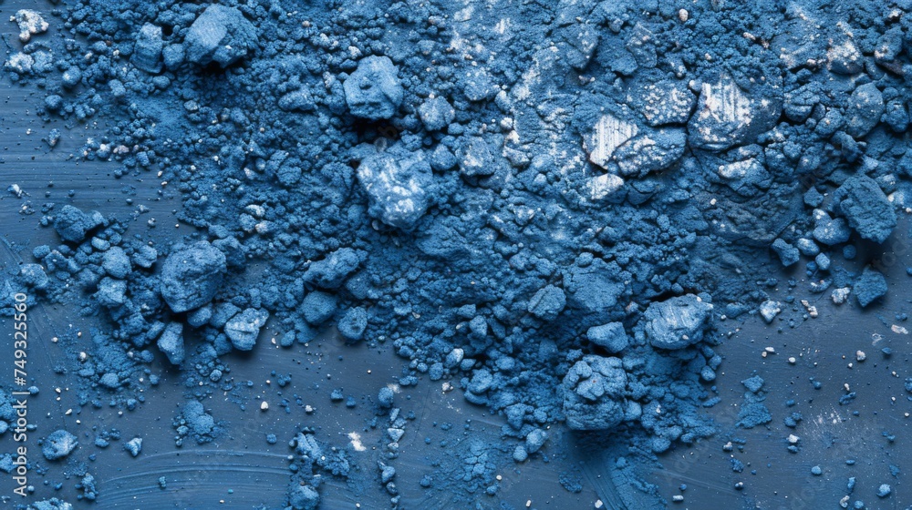 Obraz premium Background cover of blue dry powder, generated with AI