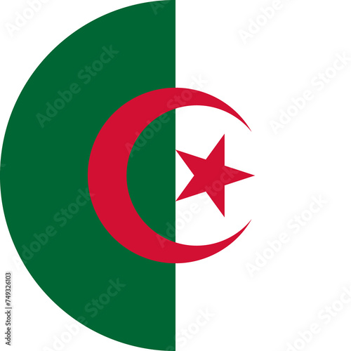 Algeria Flag Round Icon