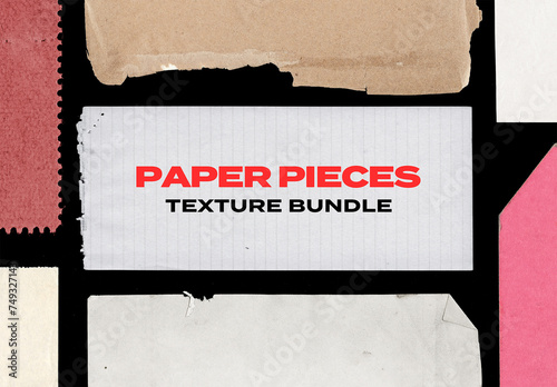 Paper Pieces Old Vintage Overlay Texture Pack Bundle Effect Surface