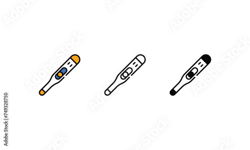 Thermometer icons vector stock illustration