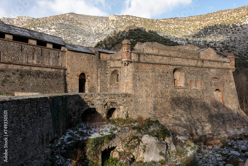 old fortress in the mountains Villefranche, France