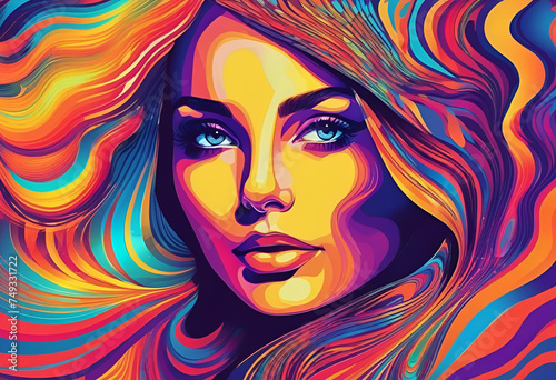 Colorful women portrait
