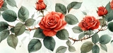rose vintage watercolor pattern background