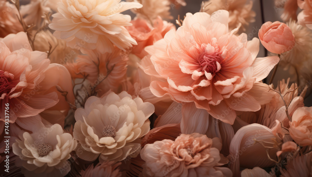 Floral Beauty: A Blooming Pink Dahlia Blossom in a Colorful Garden Floral Beauty: A Blooming Pink Dahlia Blossom in a Colorful Garden