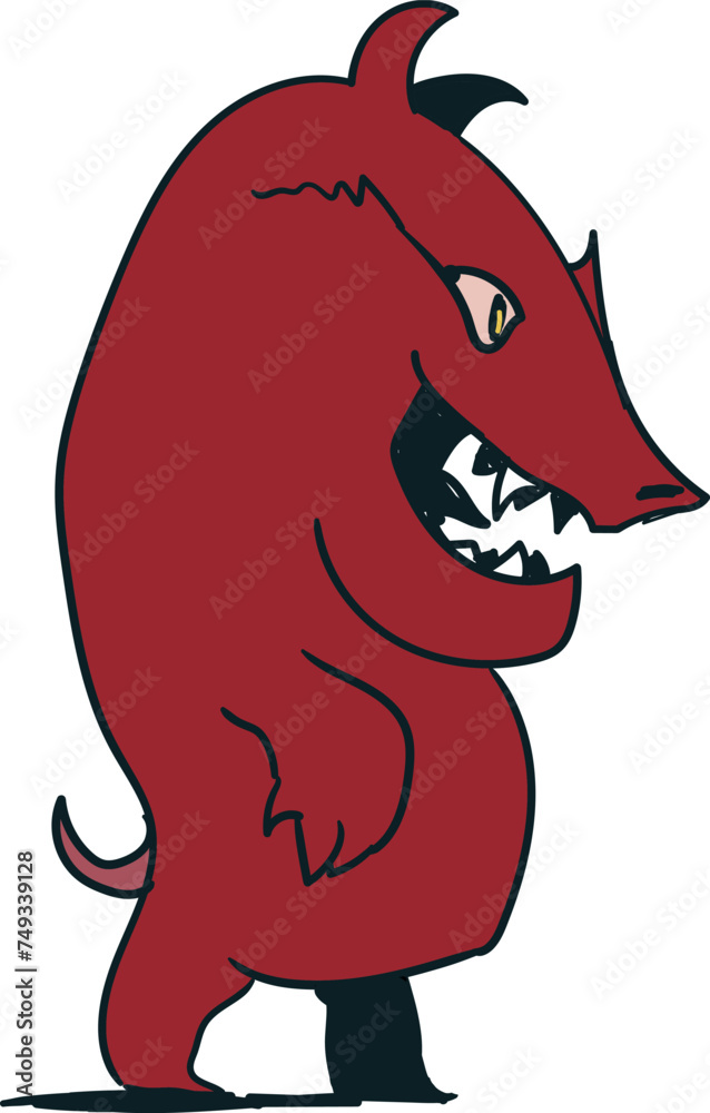 A demonic character similar to a devil, demon, or evil spirit. A demonic character similar to a devil, demon, or evil spirit.